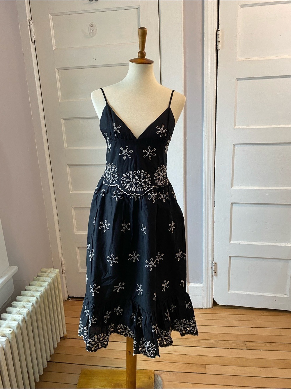 NWT Zara Embroidered Halter Tie Back Dress | 7200/337/800 - Picture 6 of 17